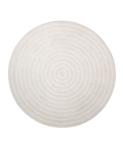 Round ivory rug, Cortina Sfera Ivory, 9 mm pile