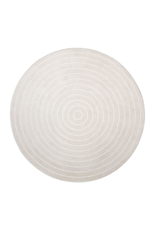 Round ivory rug, Cortina Sfera Ivory, 9 mm pile