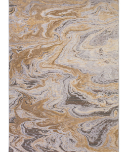 Rectangular rug in light grey and sand tones, wave motif, Elixir 530/RD9 E