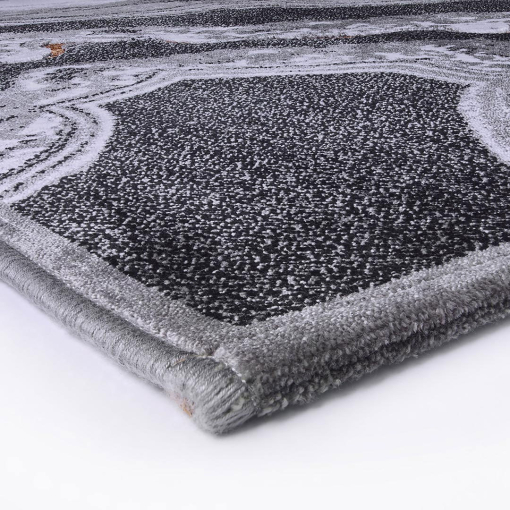 Tappeto Gabrielle 718Z/Q13 linee naturali grigio e oro