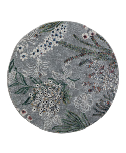 Round smoke grey rug, model Laguna 63893/7676