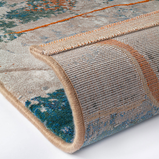 Grey and taupe rug, model Laguna 83030/9262, with elegant pattern