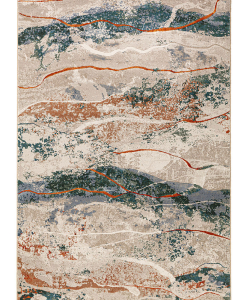 Grey and taupe rug, model Laguna 83030/9262, with elegant pattern