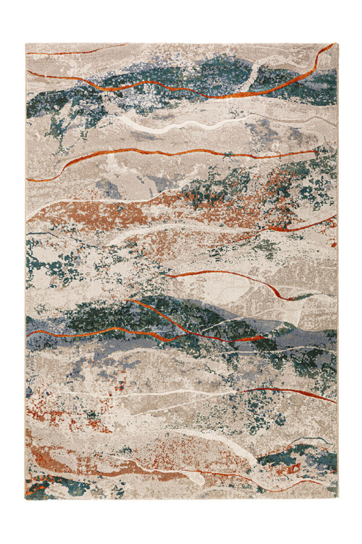 Grey and taupe rug, model Laguna 83030/9262, with elegant pattern