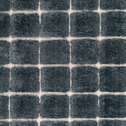 Rectangular blue rug Venere 2 – recycled polyester, 25 mm pile