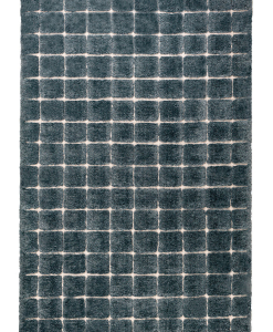 Rectangular blue rug Venere 2 – recycled polyester, 25 mm pile