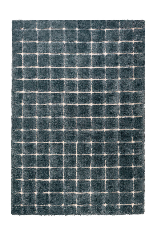 Rectangular blue rug Venere 2 – recycled polyester, 25 mm pile