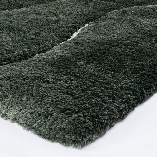 Rectangular green rug Venere 3 – recycled polyester, 25 mm pile
