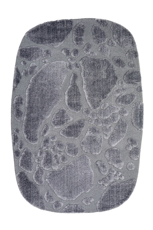 Tapis gris perle Venere Stone Grigio Perla avec texture 3D effet pierre