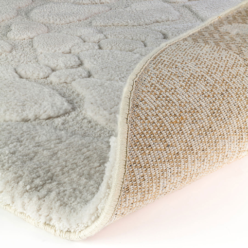 Tapis blanc neige Venere Stone Neve avec texture 3D effet pierre