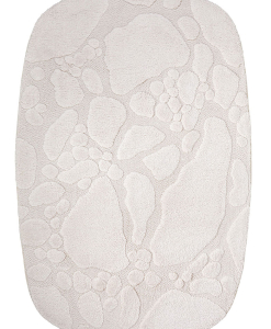 Snow-white rug with 3D stone-effect texture, Venere Stone Neve
