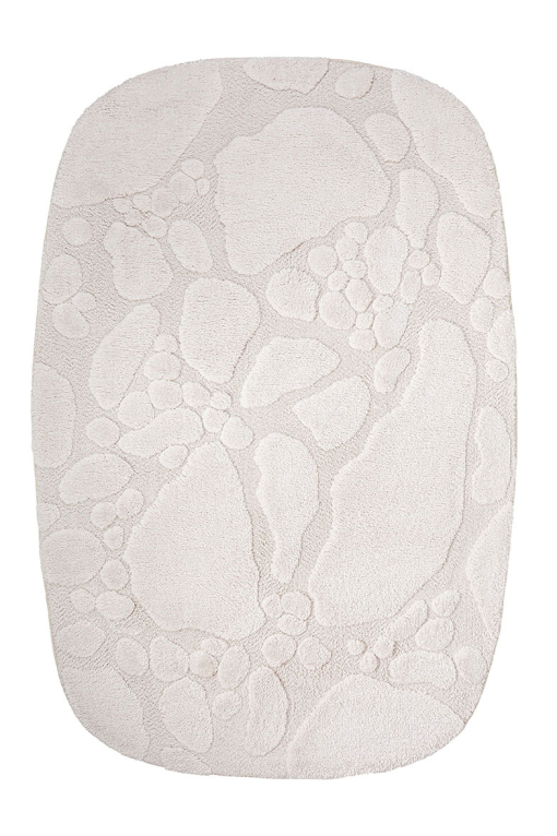 Tapis blanc neige Venere Stone Neve avec texture 3D effet pierre