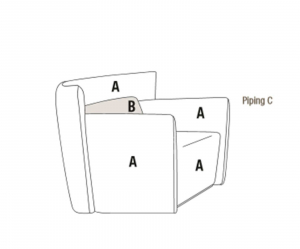 Tulip Poltrona in pelle schema tecnico