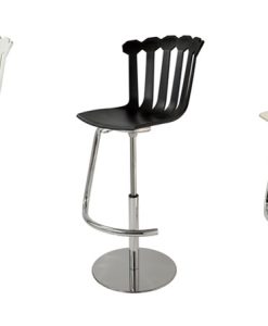 Tulip, entièrement réalisé artisanalement en Italie est un tabouret contemporain de bar. Ce tabouret réglable et confortable est disponible in 3 couleurs.