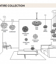 Suspension design made in Italy en technopolymères avec 4 diffuseurs. Vente en ligne de lampes modernes artisanales italiennes avec livraison gratuite.