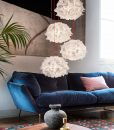 Suspension design made in Italy en technopolymères avec 4 diffuseurs. Vente en ligne de lampes modernes artisanales italiennes avec livraison gratuite.