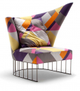 Fauteuil design made in italy avec dossier haut. Vente en ligne de fauteuils relax et meubles hauts de gamme avec livraison gratuite.