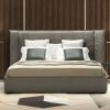 Wind is an original and elegant leather bed with moving headboard. All European or American sizes available. Movement storage base. Free home delivery.