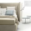 Wind is an original and elegant leather bed with moving headboard. All European or American sizes available. Movement storage base. Free home delivery.