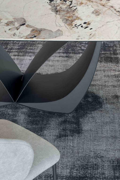 Zeus table with polished Patagonia ceramic top