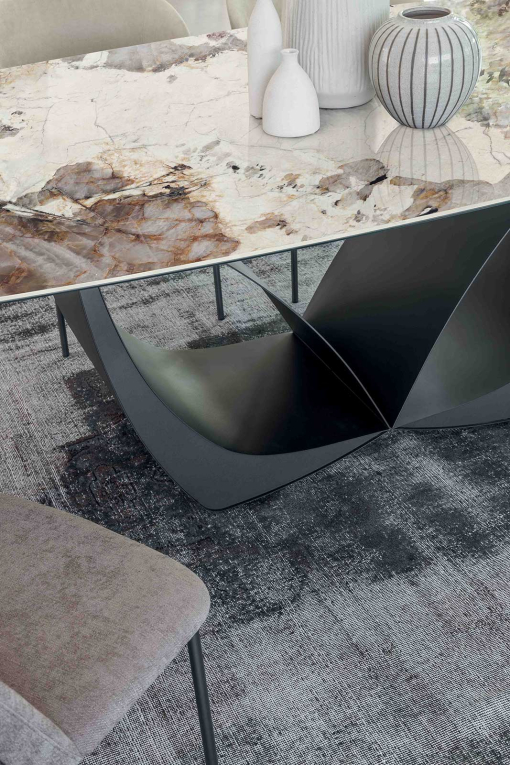 Detail of polished Patagonia ceramic – Zeus table