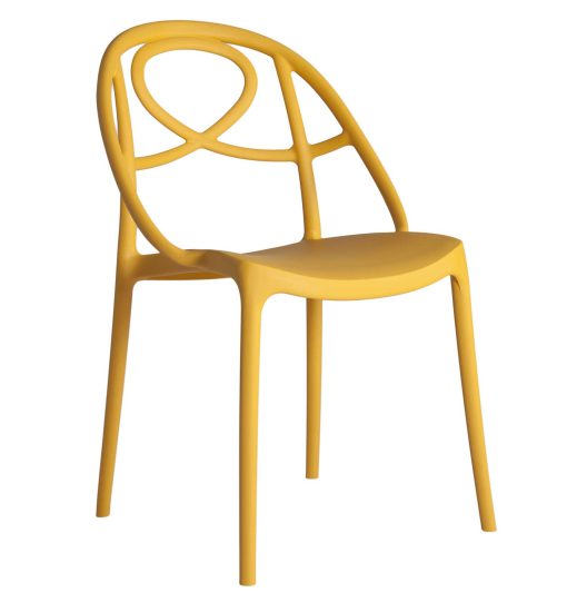 Arabesque est une chaise de salle à manger en polypropylène qui attire les regards grace à design raffiné et intrigant. Achat en ligne chaises haut de gamme.