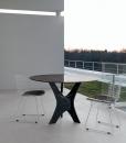 Tavolo rotondo 120cm in marmo e vetro. Design e produzione artigianale 100% made in Italy. Arreda la tua casa con mobili esclusivi. Consegna gratuita.