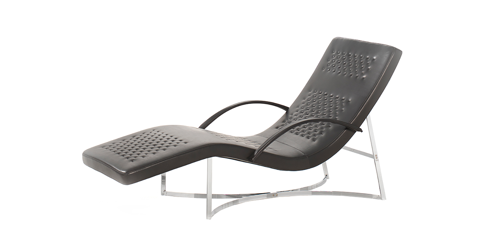 Chaise longue in pelle e metallo. Interamente realizzata a mano in Italia. Vendita online di mobili design di lusso con consegna a domicilio gratuita.