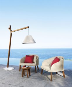 poltrona lounge da esterno giardino made in italy design prezzi arredamento da esterno lusso marco acerbis teak sunbrella