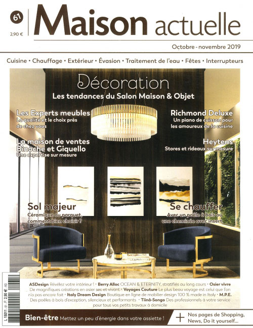 Italy Dream Design on Maison Actuelle issue of October - November 2019