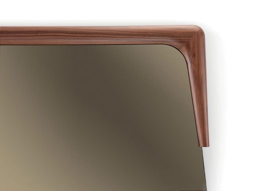 Canaletto walnut frame and natural or bronzed mirror. Contoured shape, big size, wall or floor mirror. Made in Italy for the best interiors. Free shipping.