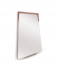 Specchio da parete o da appoggio con cornice in legno massello di noce Canaletto. Vendita online di complementi design made in Italy con consegna gratuita.