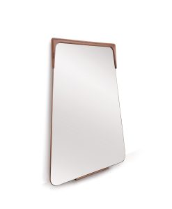 Canaletto walnut frame and natural or bronzed mirror. Contoured shape, big size, wall or floor mirror. Made in Italy for the best interiors. Free shipping.