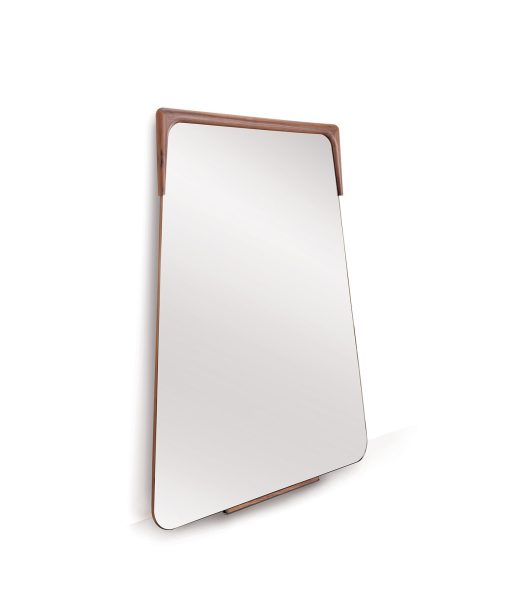 Canaletto walnut frame and natural or bronzed mirror. Contoured shape, big size, wall or floor mirror. Made in Italy for the best interiors. Free shipping.