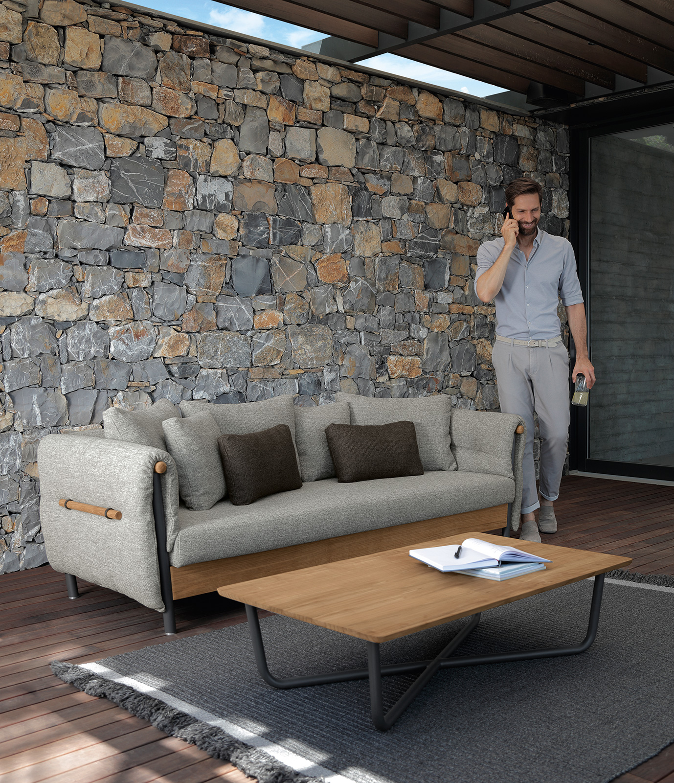 aluminium outdoor couch