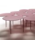 Table basse made in Italy, design de Giorgio Soressi. Métal laqué, plusieures couleurs disponibles. Personnalisable, vente en ligne et livraison grauite.