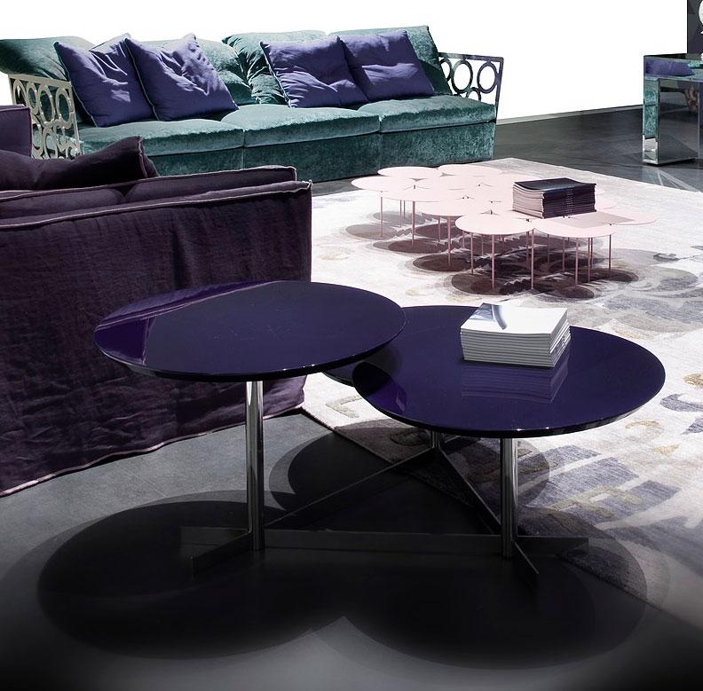 tavolino salotto soggiorno basso divano da fumo nero marmo rotondo tondo arredamento casa ufficio on line di lusso 2015 design inspiration web made in italy