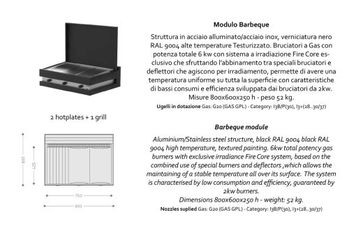 Shop online for luxurious outdoor furniture. Our outdoor kitchen is shipped with its included sink and barbecue and a 4-doors space. Strong Magnesit frame.