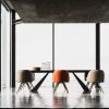 Rectangular table in wood and metal. Design Marco Fumagalli. Made in Italy. Shop online the best luxurious Italian furniture. Home delivery.
