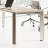 Rectangular executive desk in wood and aluminium. Modern and solid furniture for the most demanding workplaces. Free shipping.