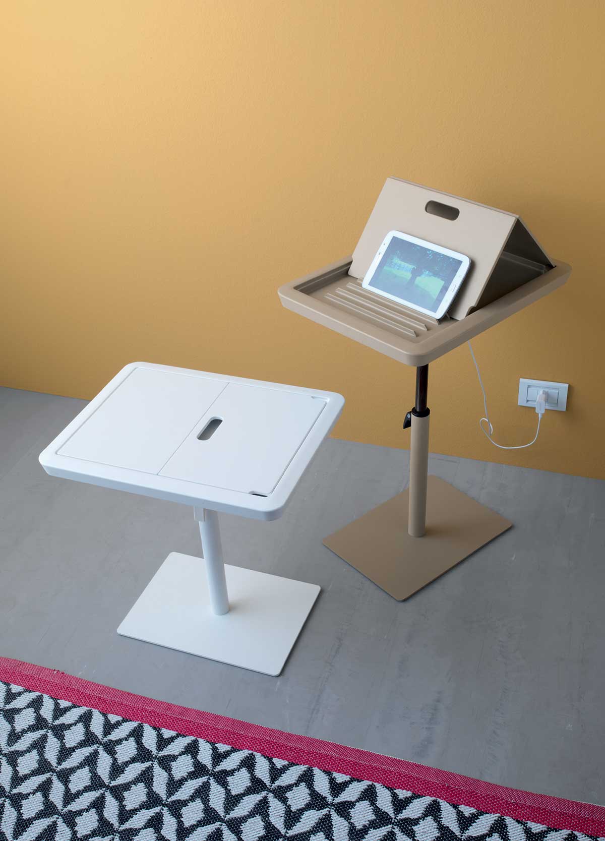 laptop desk tablet table made in italy manufacturer design online shop dove grey white