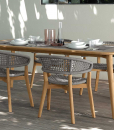 Table de repas d'extérieur rectangulaire en teak. Vente en ligne de meubles de jardin design avec transport offert. Tables de jardin design pour terrasses.