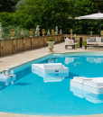 Floating sunbed in nautical eco-leather. Make the most of your pool with style and practicality. Available for online purchase with free home delivery.