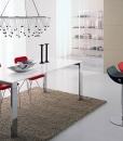 Meggy is an adjustable bar stool with a modern and original style. Outfit the home bar with this chrome frame bar stool, perfect in the parlor or in any other living space.