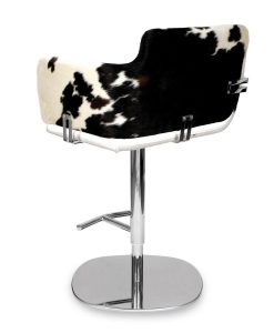 Luxury Kitchen Stools And Bar, Cowhide Swivel Bar Stools