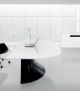 Ola Black and White is a glass office desk that not only has an exceptional look but also brings elegance and style to your office. Shop for white glass desks.