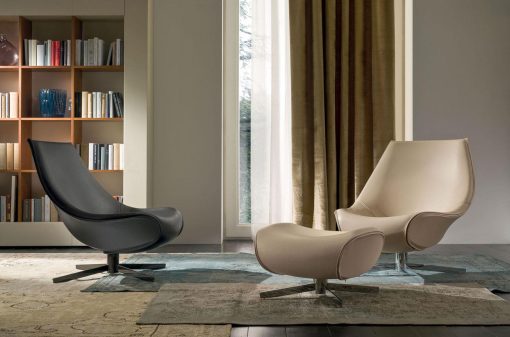 Oyster is a saddle leather armchair that evokes its namesake. With this leather armchair you will always have a comfy and fashionable seating option in your home or office.