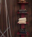 Bibliothèque murale en métal laqué rouge. Vente en ligne de bibliothèques design made in Italy avec livraison à domicile.
