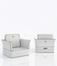 Choose the unique style for a luxurious and comfortable white floating armchair in your pool. Design Samuele Mazza. Online shop and worldwide delivery.