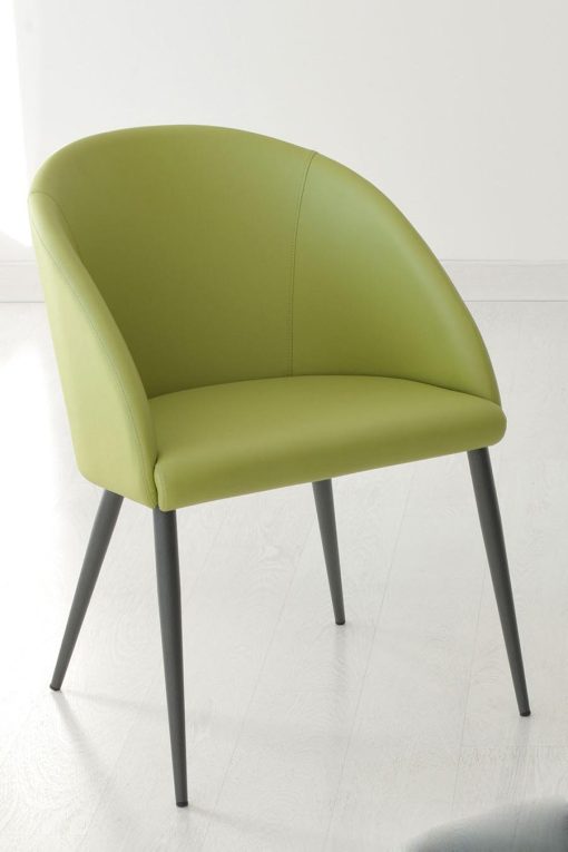 Wide choice of colours and coverings. Customizable padded armchair with metal frame and legs. High quality 100% made in Italy. Shop online, home delivery.